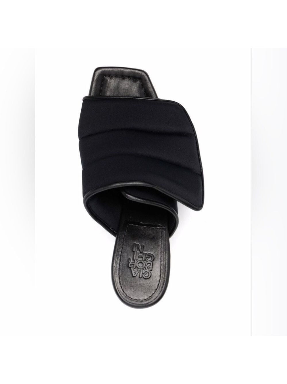 Gia Borghini Black Padded Leather Platform Slides Mules Size 36.5, US 6 - Picture 12 of 12